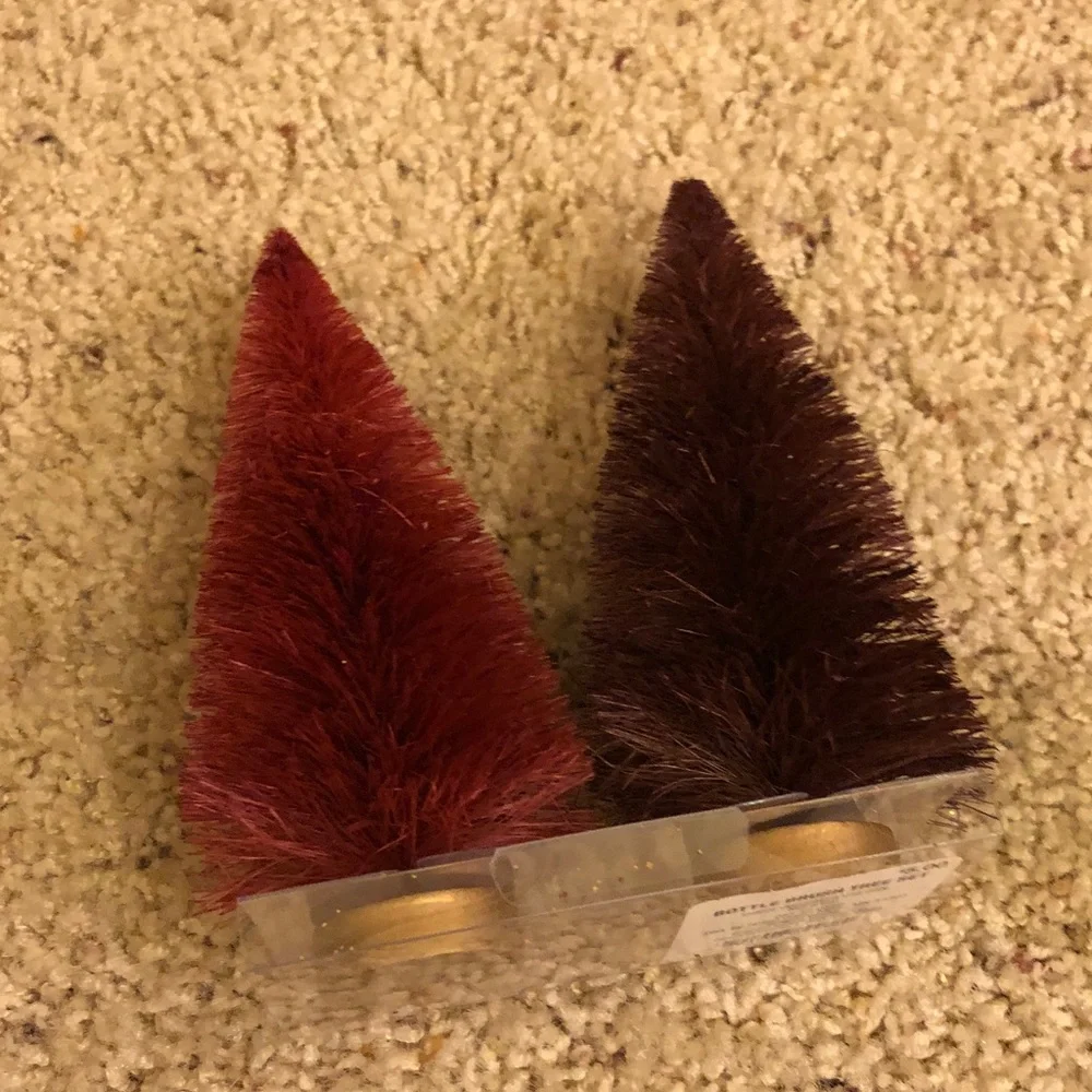 Target Holiday Decor Mini bottle brush Trees NWT